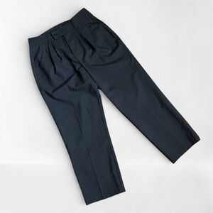 Universal Standard Black Pleated Tailored Wool Blend Trousers - Size 2